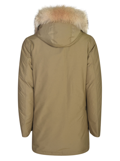 Shop Woolrich Fur Detailed Parka In Brown