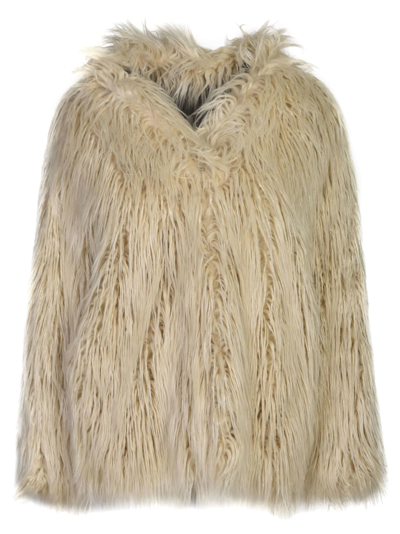 Shop Dondup Furred Oversized Coat In 017