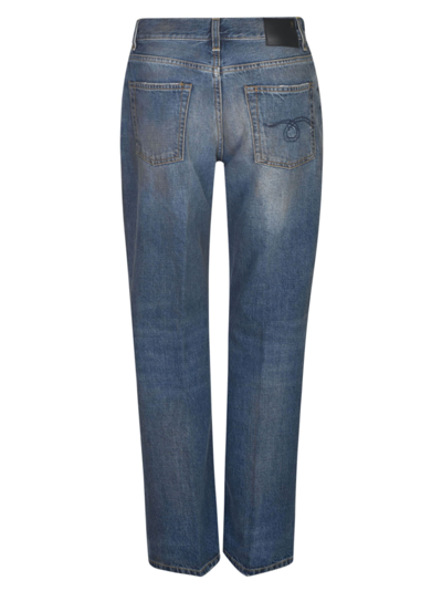 Shop R13 Alice Slim Straight Jeans In Amber Blue