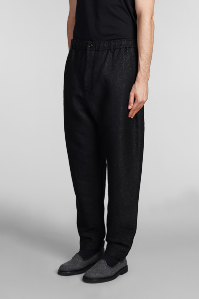 Shop 4sdesigns Pants In Black Wool