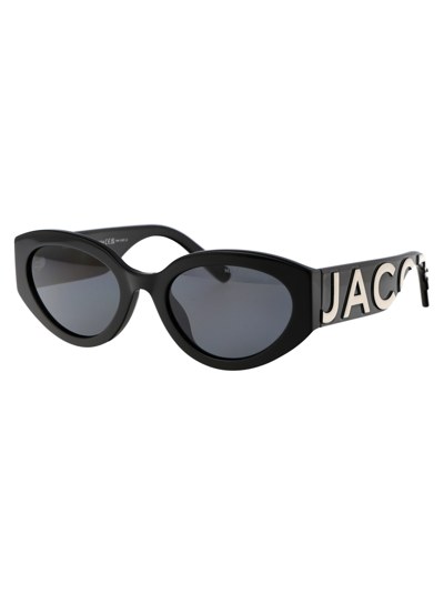 Shop Marc Jacobs Marc 694/g/s Sunglasses In 80s2k Black White