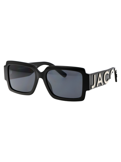 Shop Marc Jacobs Marc 693/s Sunglasses In 80s2k Black White