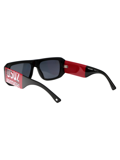Shop Dsquared2 D2 0107/s Sunglasses In Oitir Black Red