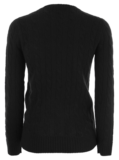 Shop Polo Ralph Lauren Wool And Cashmere Cable-knit Sweater In Black