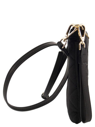 Shop Mc2 Saint Barth Pochette Bag With Shoulder Strap In Black