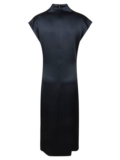 Shop Gauchère Capped Sleeve Back Zip Dress In 1202/midnight