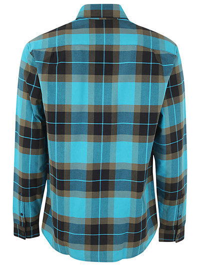Shop Fred Perry Fp Tartan Shirt In Cyber Blue
