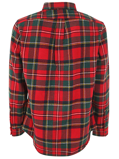 Shop Polo Ralph Lauren Long Sleeve Sport Shirt In Red Green Multi