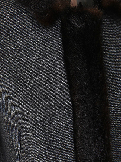 Shop N°21 Short Coat In Grey Black Melange