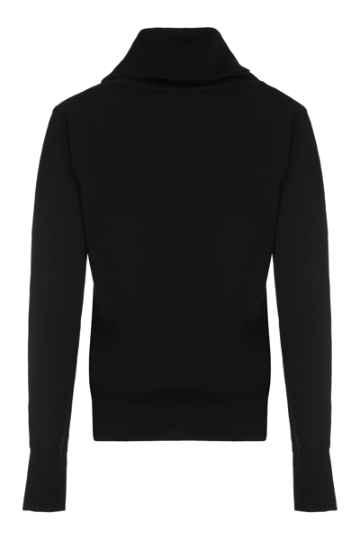 Shop Vivienne Westwood Giulia Virgin-wool Turtleneck Sweater In Black