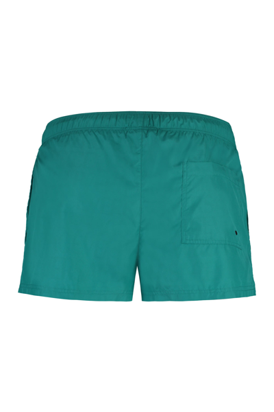 Shop Versace Nylon Swim Shorts In Green