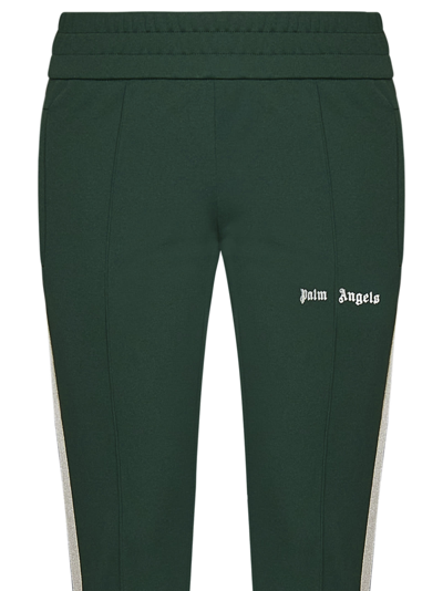 Shop Palm Angels Flare Track Trousers In Green