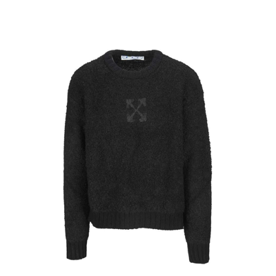Shop Off-white Logo Sweater In Black