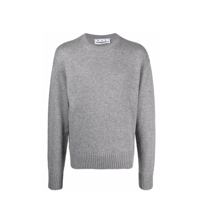 Shop Off-white Crew Neck Sweater In Gray