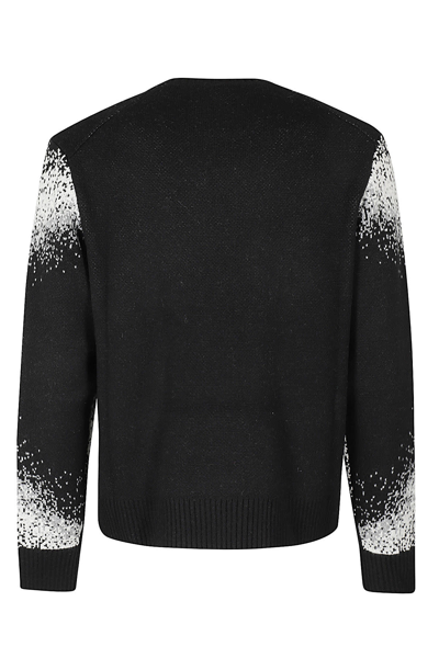 Shop Neil Barrett Pixel Modernist Sweater In Blk Smo Sla