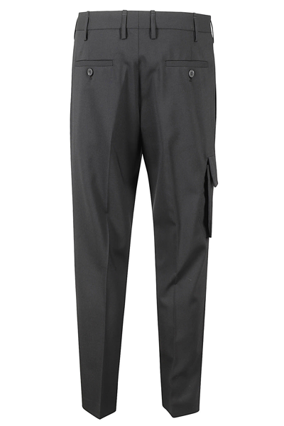 Shop Neil Barrett Nate Cargo Skinny Regular Rise With Pocket Trousers In Black
