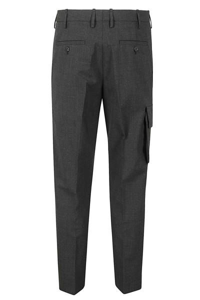 Shop Neil Barrett Nate Cargo Skinny Regular Rise With Pocket Trousers In Graphite Mel