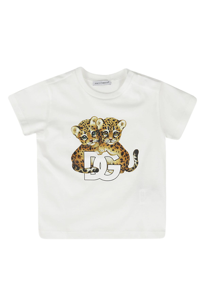 Shop Dolce & Gabbana Tshirt Manica Corta In Bianco