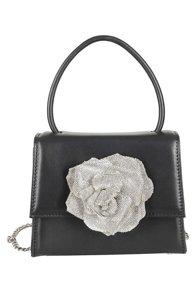 Shop Giuseppe Di Morabito Roses Embellished Leather In Black