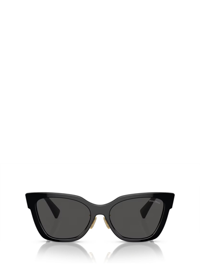Shop Miu Miu Mu 02zs Black Sunglasses