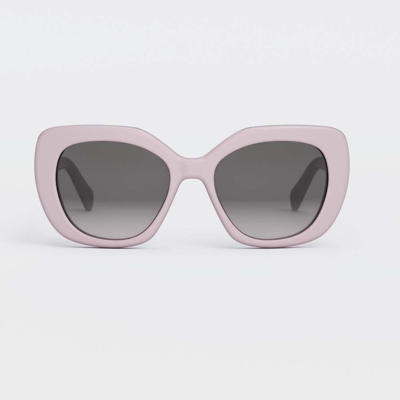 Shop Celine Sunglasses In Rosa Chiaro/grigio Sfumato