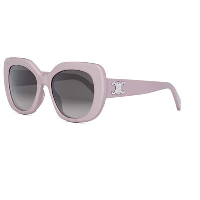Shop Celine Sunglasses In Rosa Chiaro/grigio Sfumato