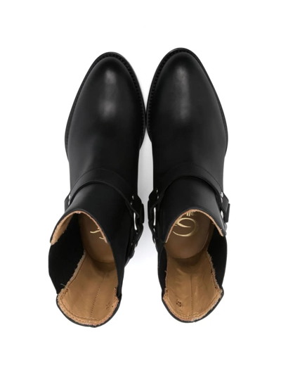 Gallucci Strap-detail Leather Boots In Black