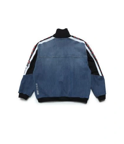 Shop Dsquared2 Denim Jacket With Zip In Blue