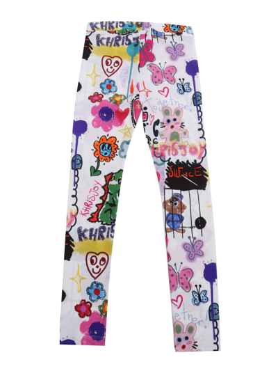 Shop Khrisjoy Graffiti Love Leggings In Multicolor