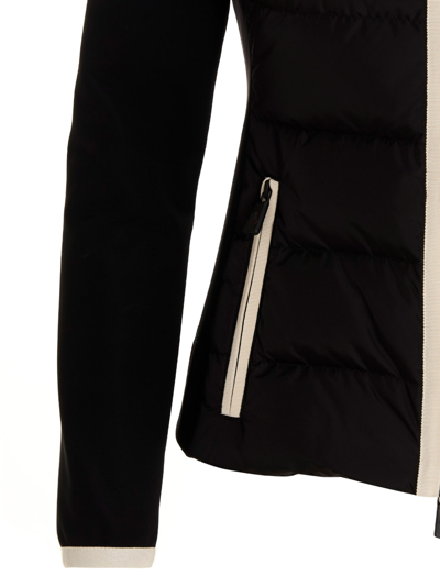 Shop Moncler Bimaterial Cardigan In Black