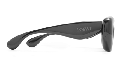 Shop Loewe Lw40117i - Shiny Black Sunglasses In Black Shine
