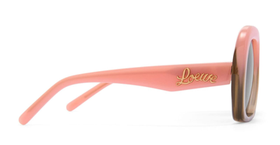 Shop Loewe Lw40113u - Jungle Green / Rosemary Sunglasses In Pink