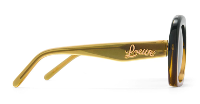 Shop Loewe Lw40113u - Gradient Green Sunglasses