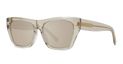 Shop Givenchy Gv40061u - Shiny Light Brow Sunglasses In Brown