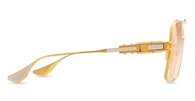 Shop Dita Grand-emperik - Gold / White Sunglasses