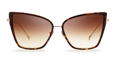 Shop Dita Sunbird - Dark Torotoise Sunglasses In Tortoise