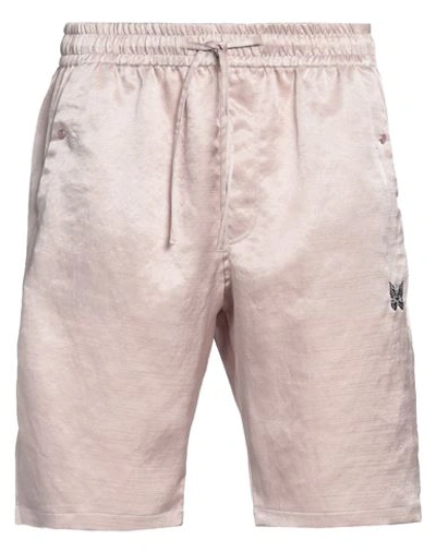 Shop Needles Man Shorts & Bermuda Shorts Blush Size Xl Polyester In Pink