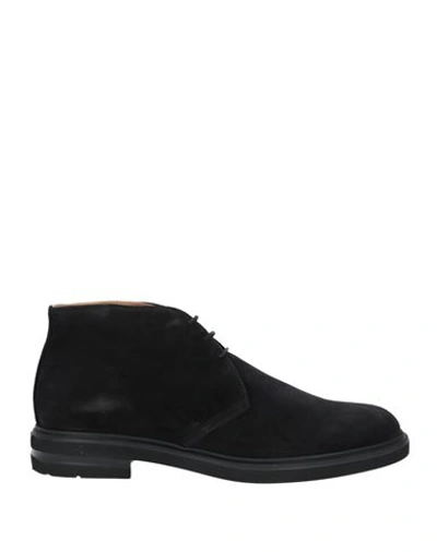 Rogal's Man Ankle Boots Midnight Blue Size 8 Soft Leather In Blue