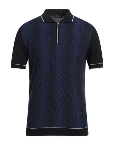 Shop Drumohr Man Sweater Navy Blue Size 40 Cotton