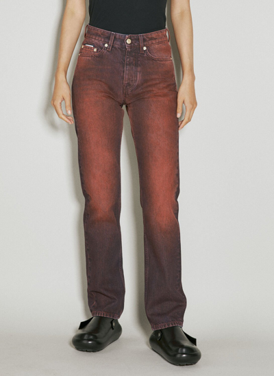 Shop Eytys Orion Ombre Jeans In Red