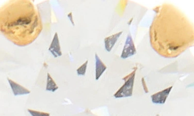 Sterling Forever Cz Stud Earrings In Gold