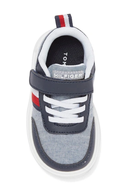 Shop Tommy Hilfiger Kids' Cayman 2.0 Sneaker In Blue Chambray