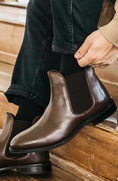 Shop Anthony Veer Jefferson Chelsea Boot In Chocolate Brown
