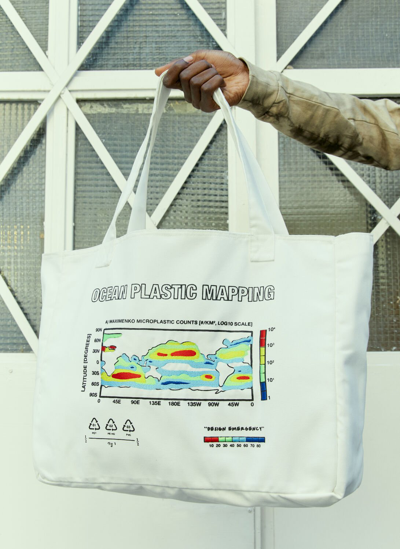 Shop Space Available Ocean Mapping Tote Bag In White
