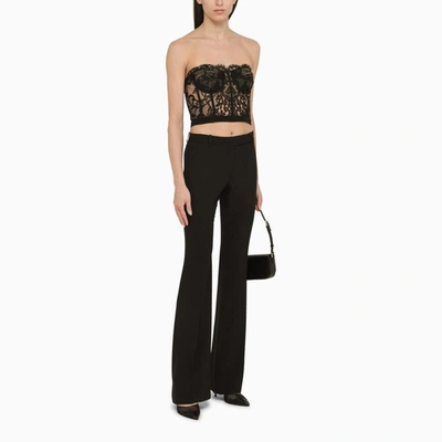 Shop Alexander Mcqueen Lace Corset In Black