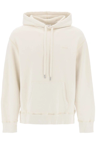 Shop Ami Alexandre Mattiussi Ami Paris Faded-effect Hoodie In Beige