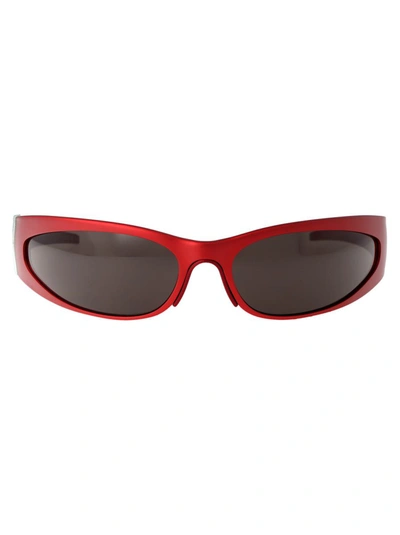 Shop Balenciaga Sunglasses In 005 Red Red Grey