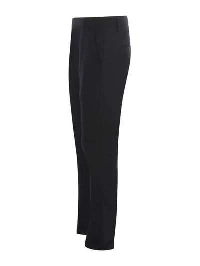 Dondup Straight-leg Virgin Wool Trousers In Grey