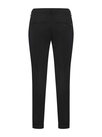 Dondup Straight-leg Virgin Wool Trousers In Grey