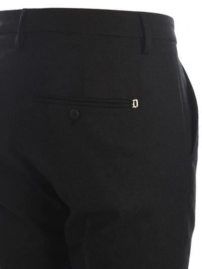 Dondup Straight-leg Virgin Wool Trousers In Grey